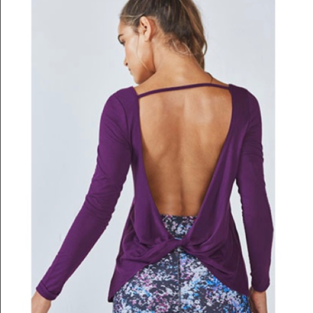 Purple long sleeve athletic top